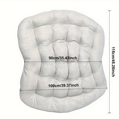 Nutshell white tufted comfortable patio chair cushion plush thick seat pad 90 cm by 100 cm by 115 cm