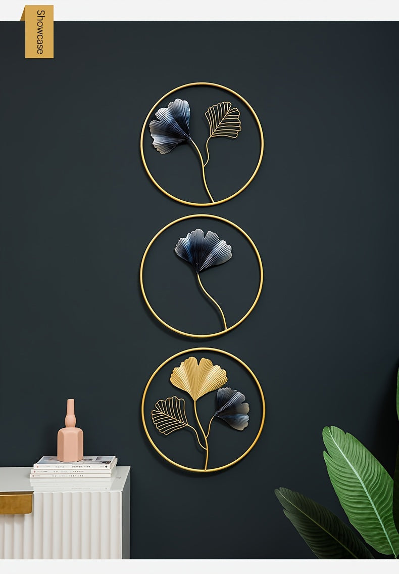 Elegant European style wall art featuring floral designs in circular frames, perfect for enhancing home decor