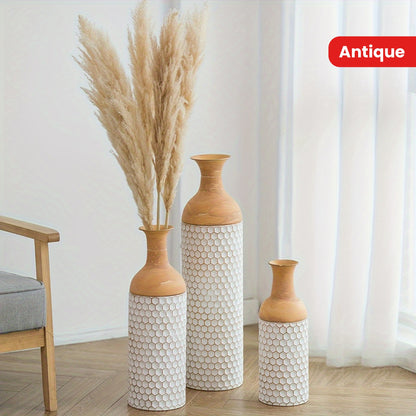 Nutshell extra large metal floor vases with a textured design, perfect for elegant home decor