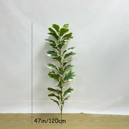Nutshell faux variegated banyan plant 47in 120cm tall with realistic foliage real touch banyan tree