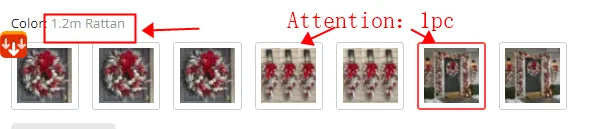Front door Christmas garland decorations featuring red and white accents for festive holiday decor