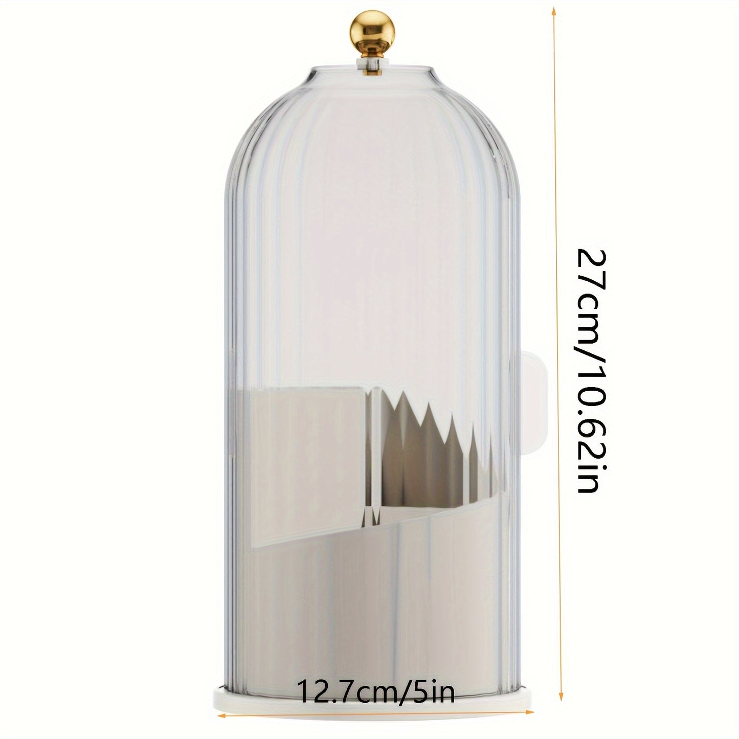 Nutshell functional makeup organizer with brush holder in clear design for bathroom storage