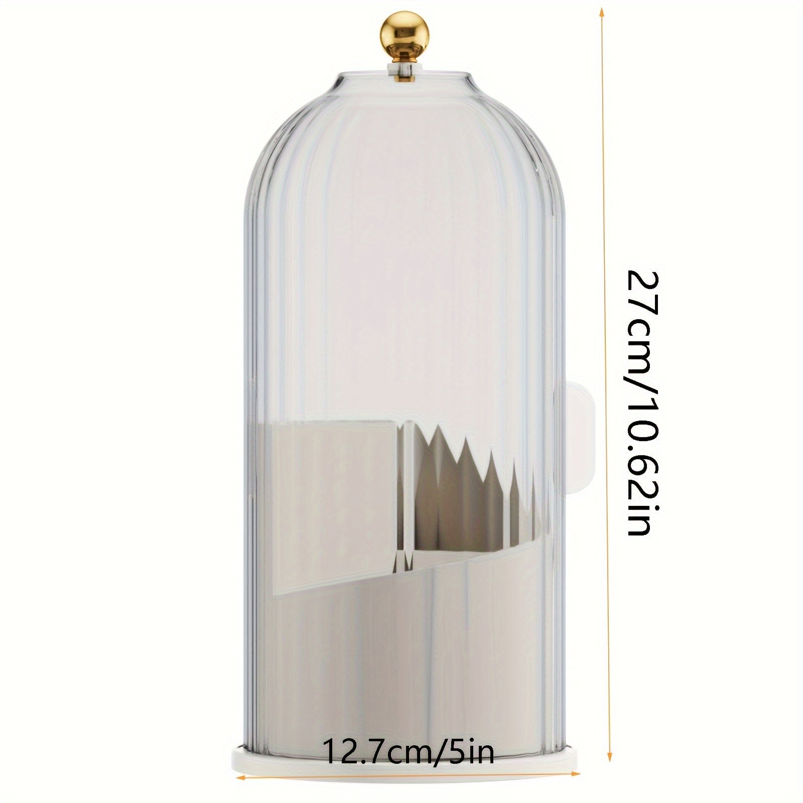 Nutshell functional makeup organizer with brush holder in clear design for bathroom storage