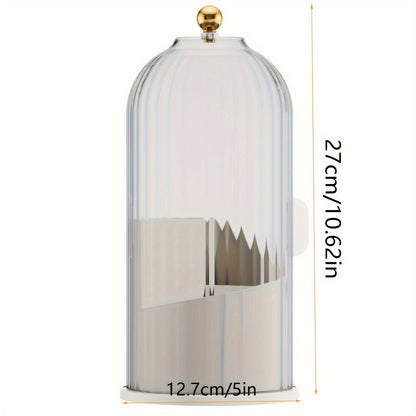 Nutshell functional makeup organizer with brush holder in clear design for bathroom storage