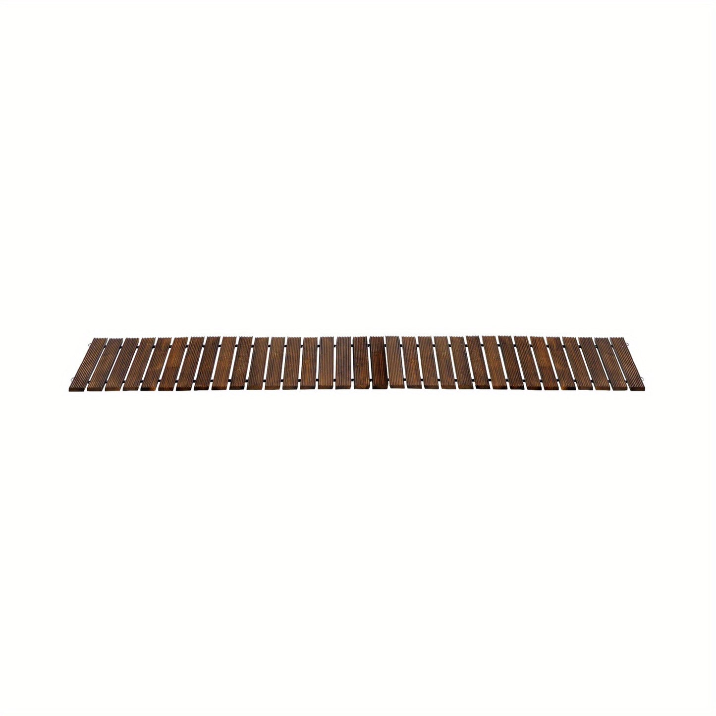 Nutshell Roll-Out Straight Garden Pathway made of durable wood for outdoor landscaping