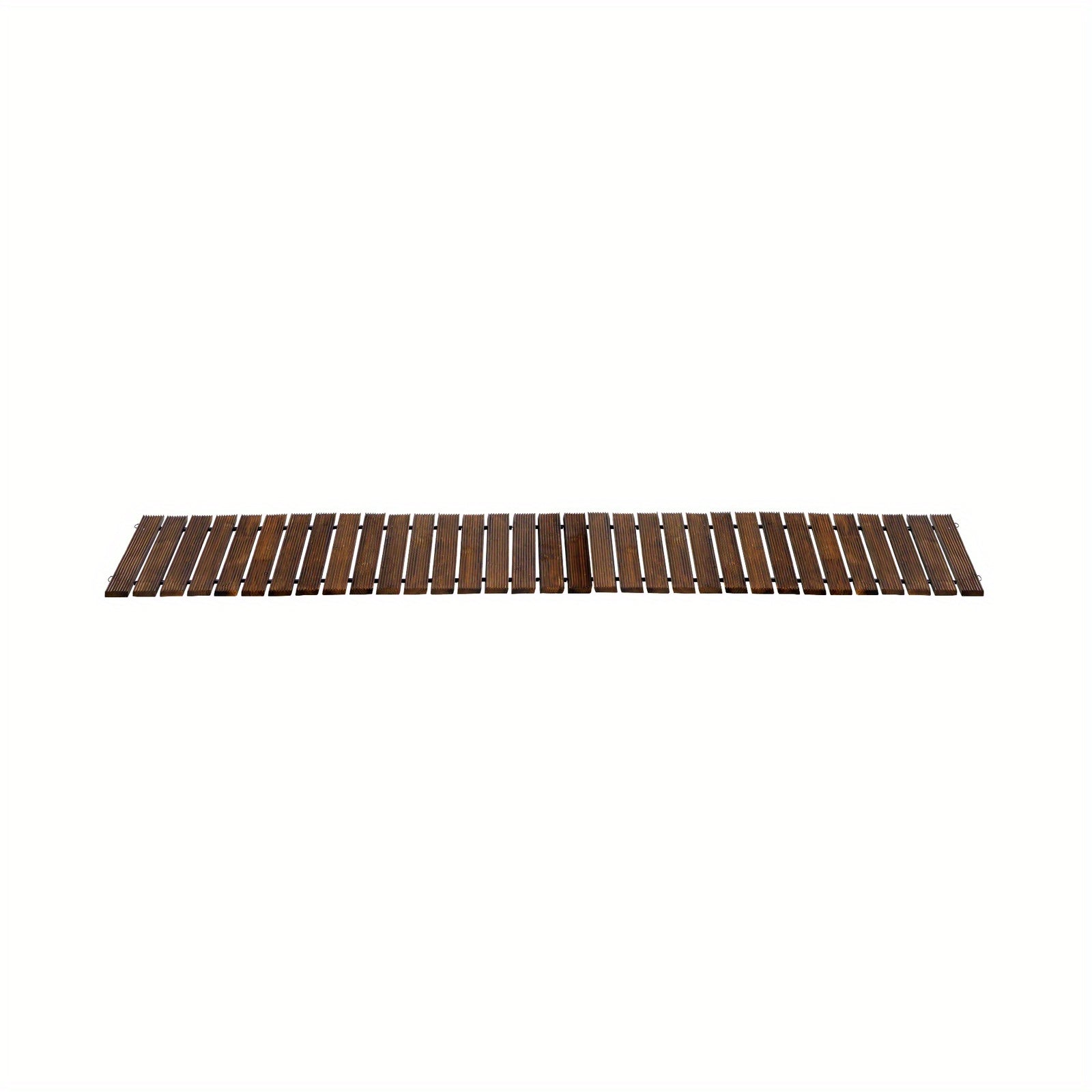 Nutshell Roll-Out Straight Garden Pathway made of durable wood for outdoor landscaping