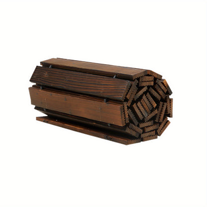 Roll-Out Straight Garden Pathway from Nutshell made of durable, interlocking wooden planks for easy outdoor installation