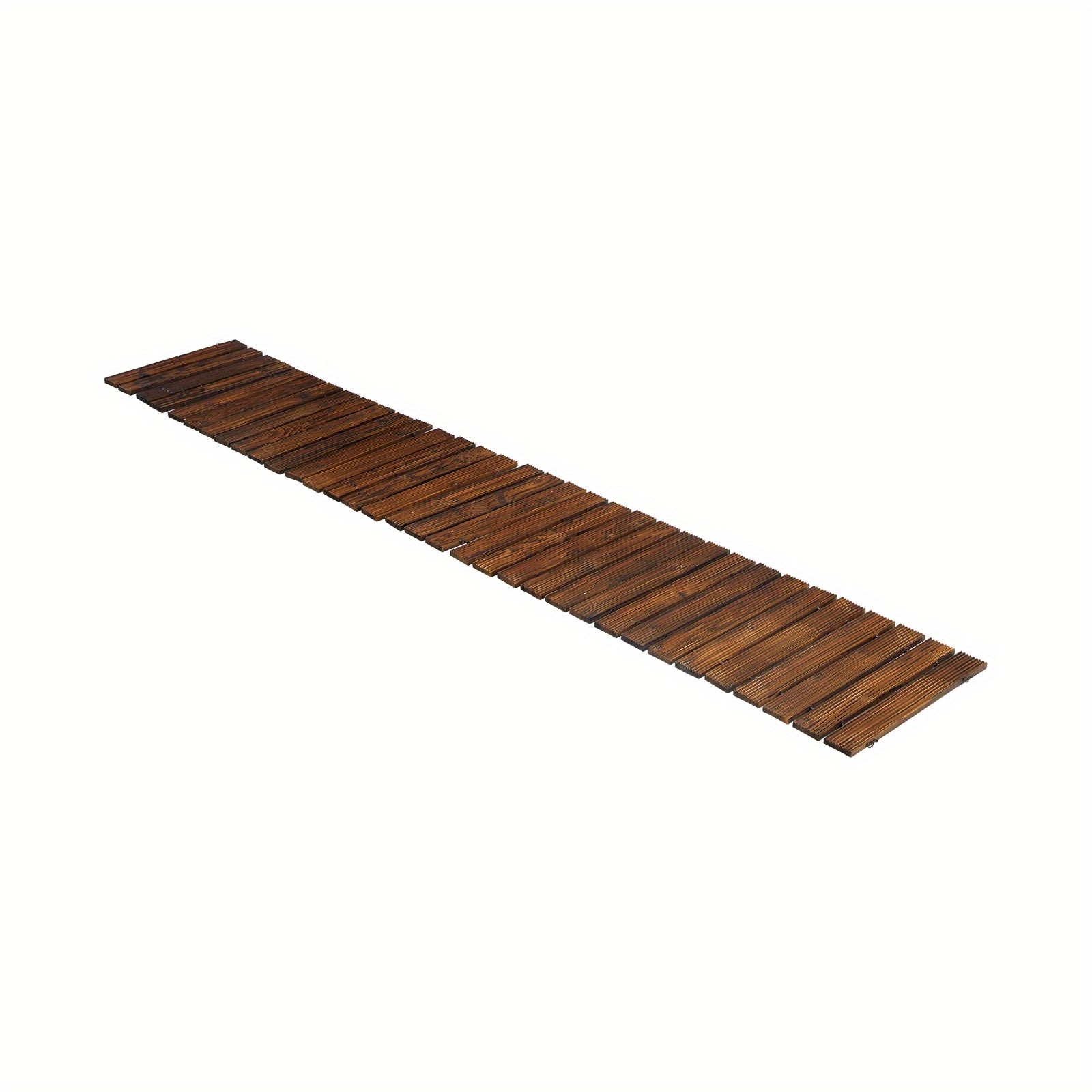 Nutshell Roll-Out Straight Garden Pathway made of durable wood for easy garden access