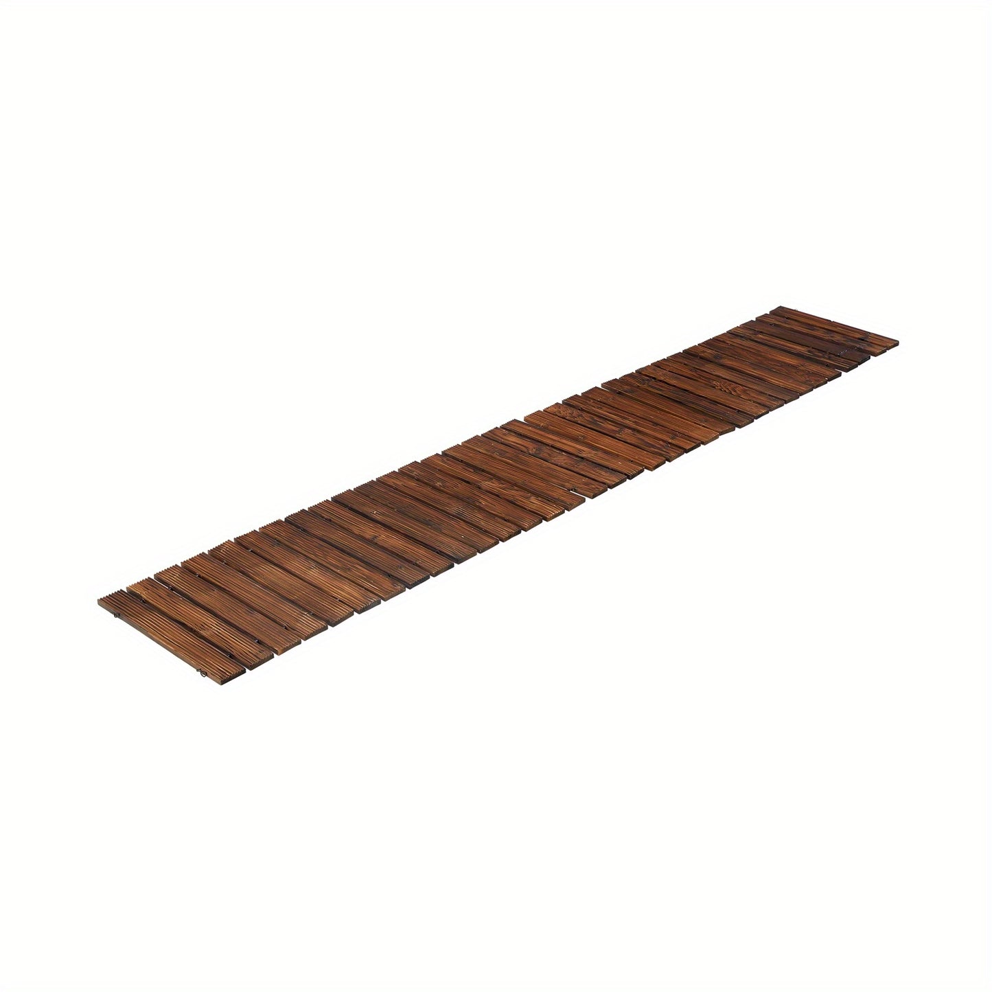 Nutshell Roll-Out Straight Garden Pathway made of wooden planks for easy outdoor access