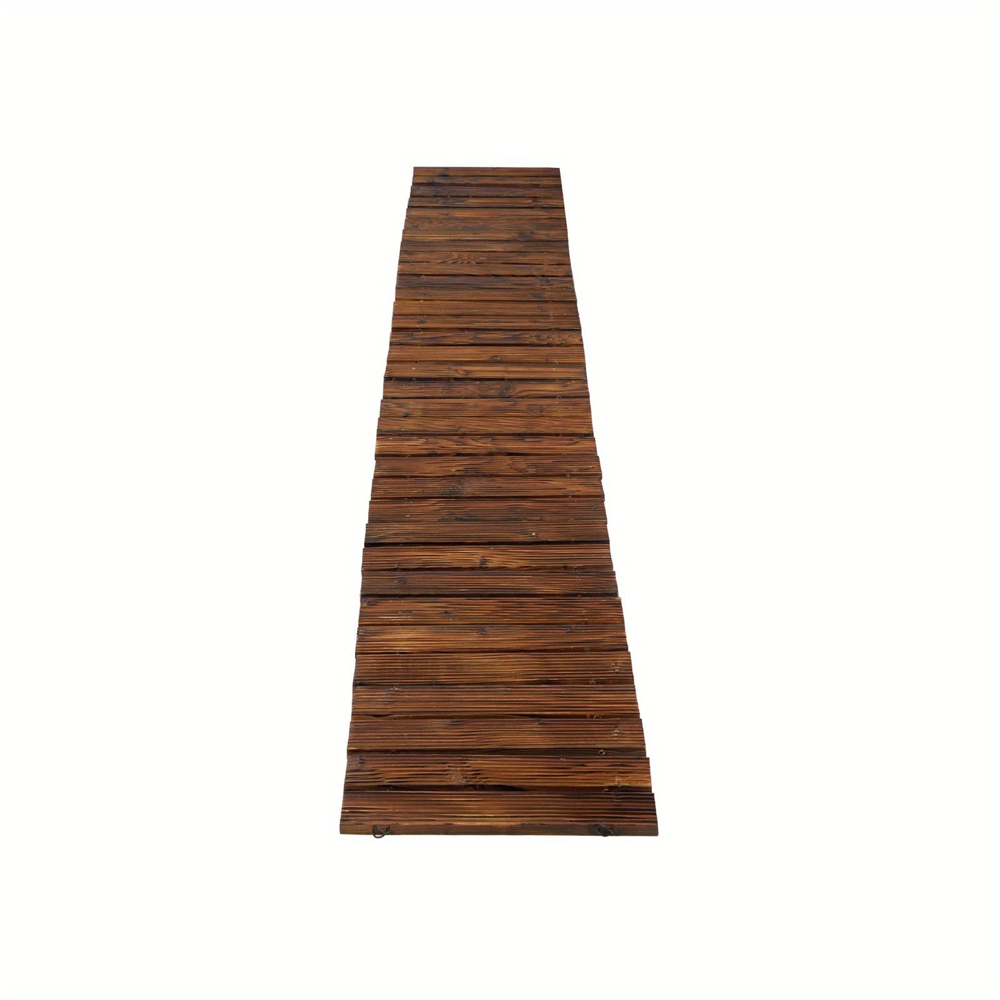 Nutshell Roll-Out Straight Garden Pathway made of durable wood for creating easy garden access