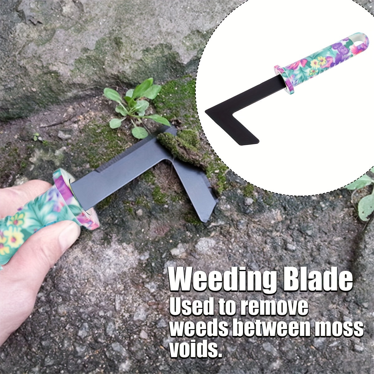 10pcs Garden Tool Gift Set including a weeding blade for effective weed removal between moss voids