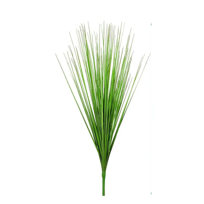 Nutshell Faux onion grass artificial plant single green tuft of long thin blades for home decor