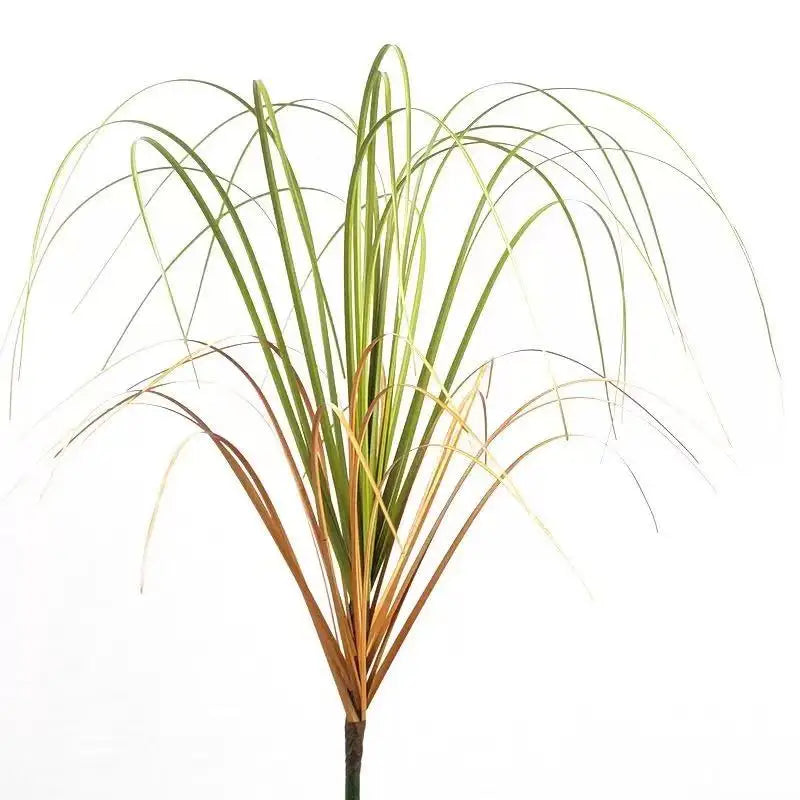 Nutshell Faux onion grass artificial plant with arching green and brown blades for home decor