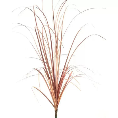 Nutshell Faux onion grass artificial plant tall rust and pink grass spray for home decor