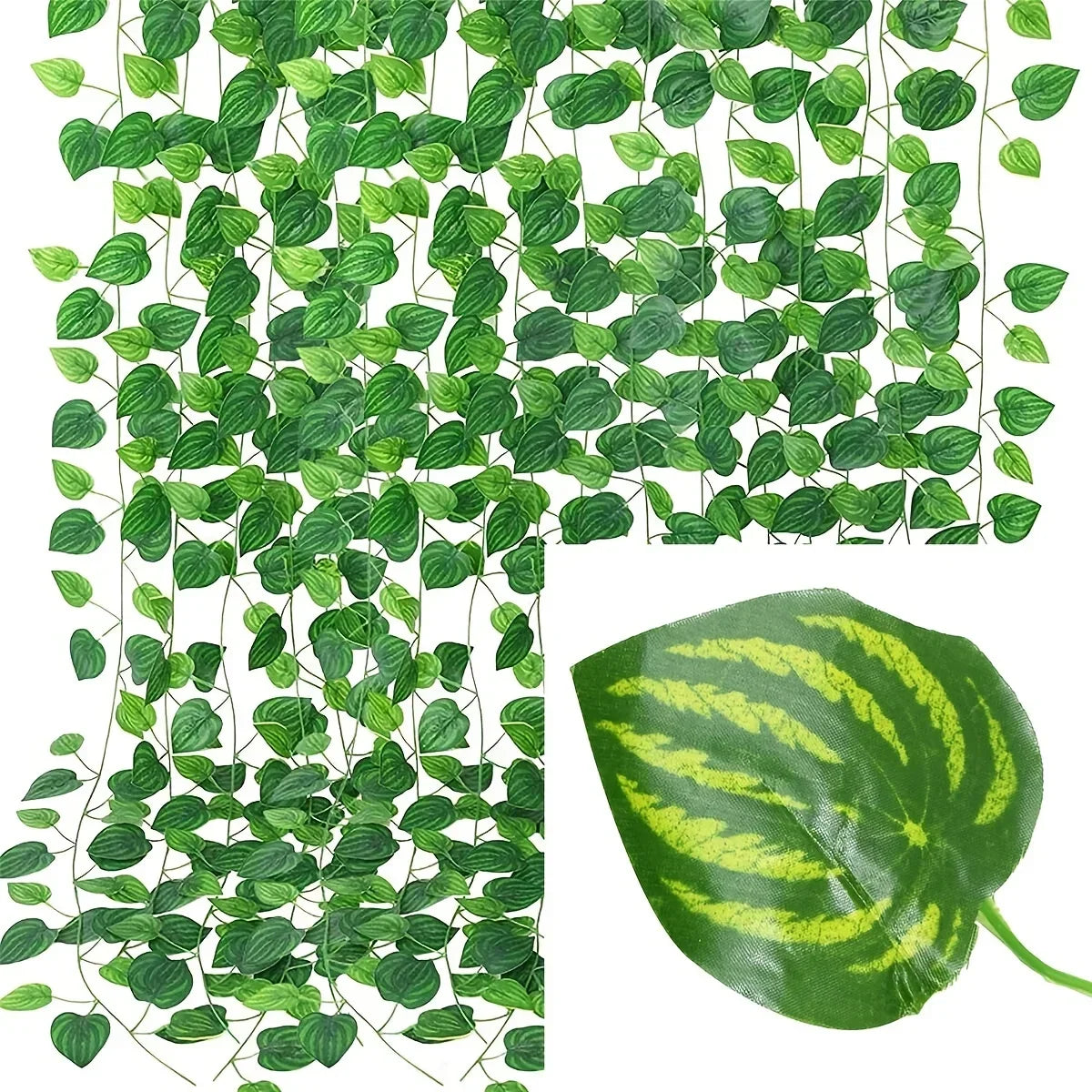 Artificial Green Ivy Leaf Rattan Creeper Vine by Nutshell realistic cascading faux plants for decor