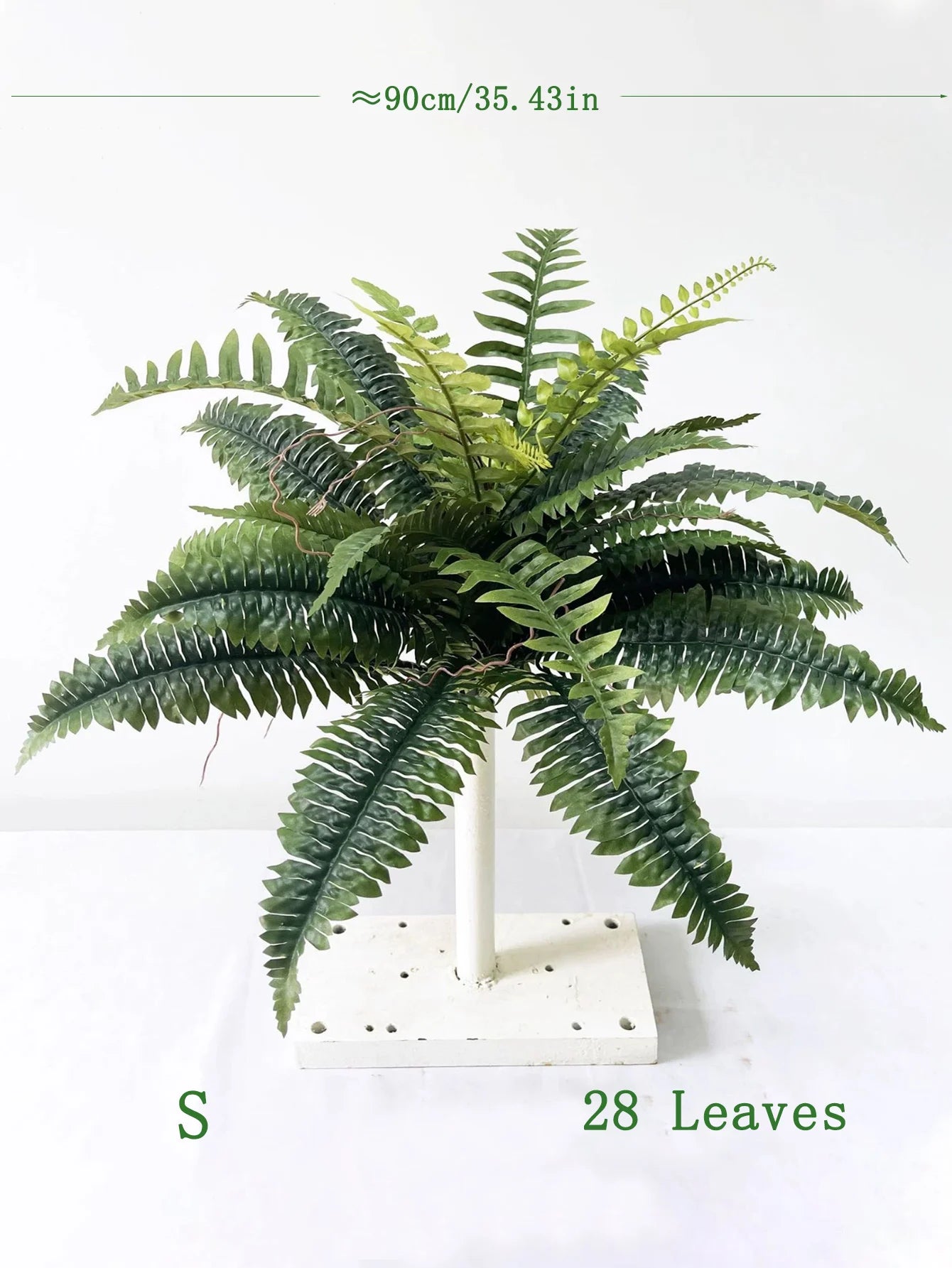 Nutshell artificial fern hanging plant faux green fern with 28 leaves ideal for home decor