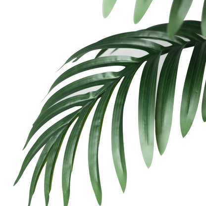 Large Artificial Palm Tree Monstera Tree Branch by Nutshell showing realistic textured green leaves on white background
