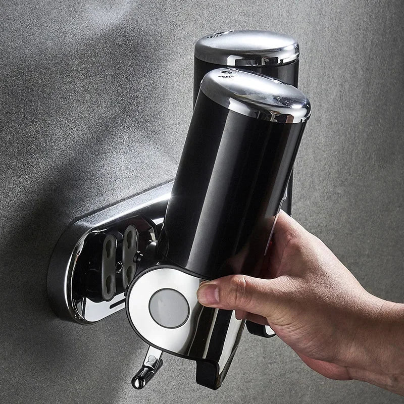 Nutshell Hand Liquid Soap Dispensers in sleek black design for convenient daily use
