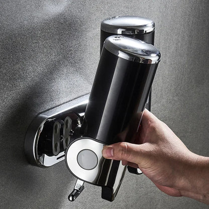 Nutshell Hand Liquid Soap Dispensers in sleek black design for convenient daily use