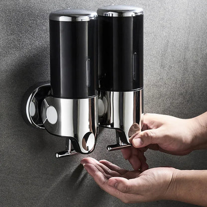 Nutshell Hand Liquid Soap Dispensers with Double Chambers for Convenient Use in Bathrooms