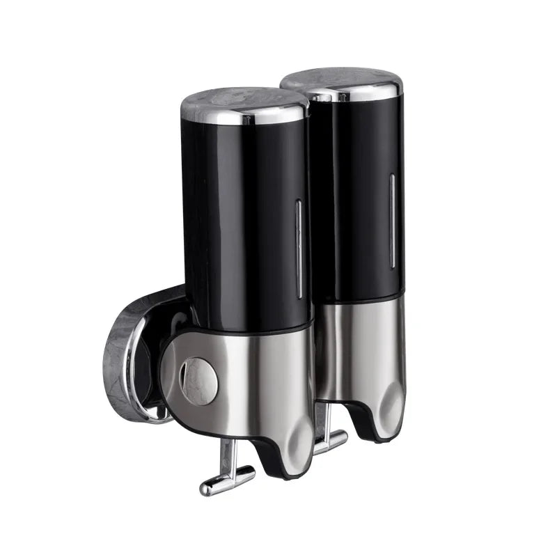Nutshell Hand Liquid Soap Dispensers with Dual Chrome Finish for Easy Bathroom and Kitchen Use