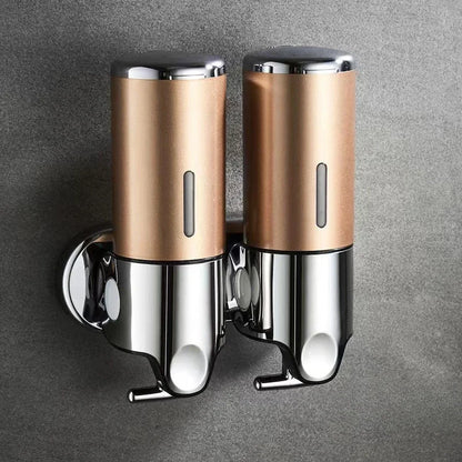 Nutshell Hand Liquid Soap Dispensers in a sleek dual design for modern bathrooms
