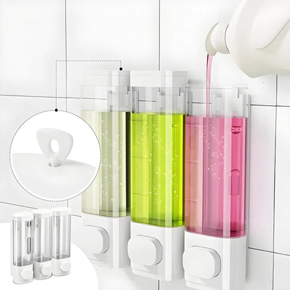 Nutshell Hand Liquid Soap Dispensers in three colors with easy wall mount for convenient use