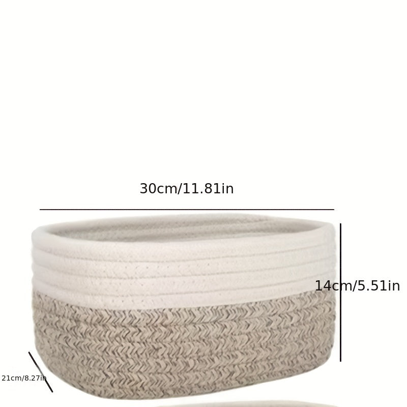 Japanese style storage basket with a woven design and neutral colors, ideal for organizing items