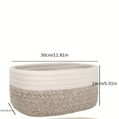 Japanese style storage basket with a woven design and neutral colors, ideal for organizing items