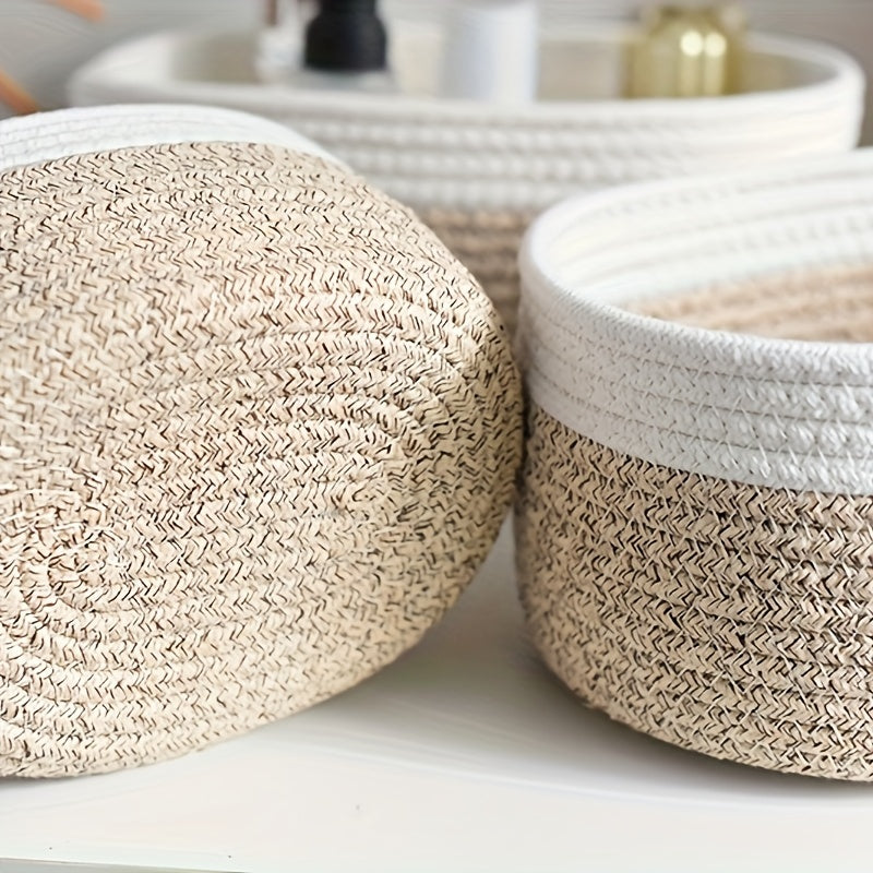 Nutshell Japanese style storage basket made of natural fibers, perfect for organizing home decor