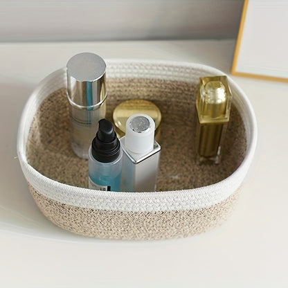 Nutshell Japanese style storage basket with skincare products organized inside for home decor