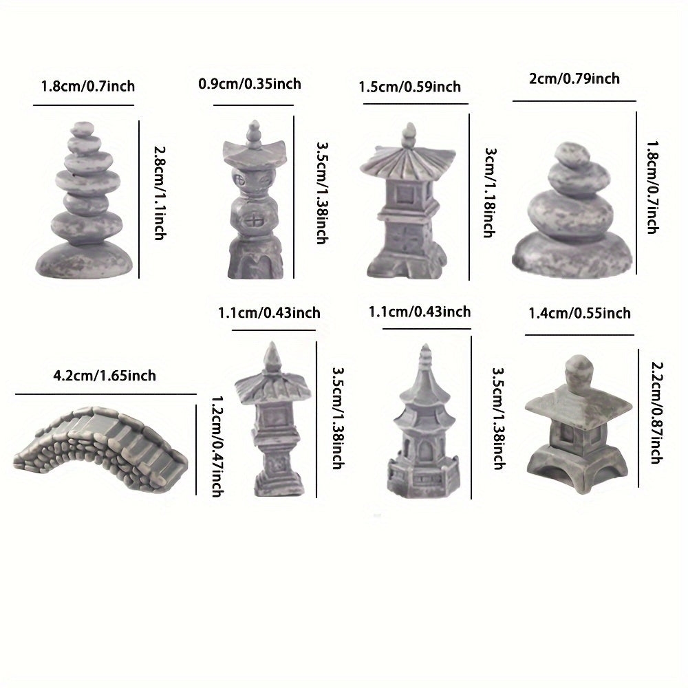Collection of Japanese zen garden bridge models in various sizes for landscape decoration