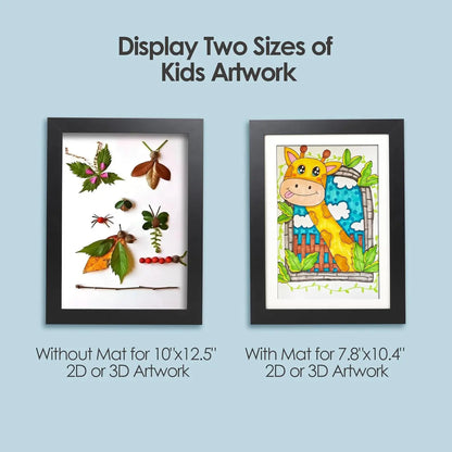 Kids art frames with magnetic front for displaying various sizes of children's artwork