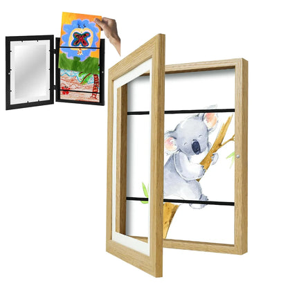 Nutshell kids art frames with magnetic front for easily displaying children's artwork