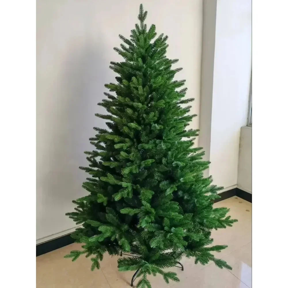 Large artificial Christmas tree with full branches for festive holiday decorations