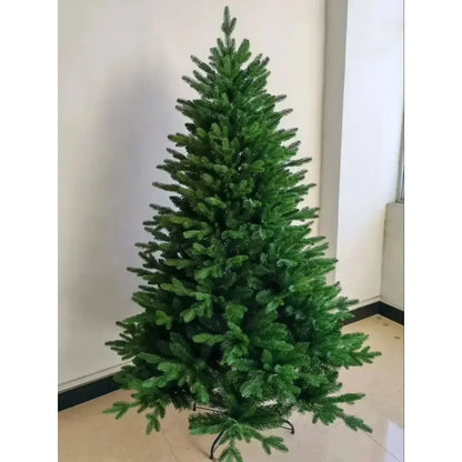 Large artificial Christmas tree with full branches for festive holiday decorations