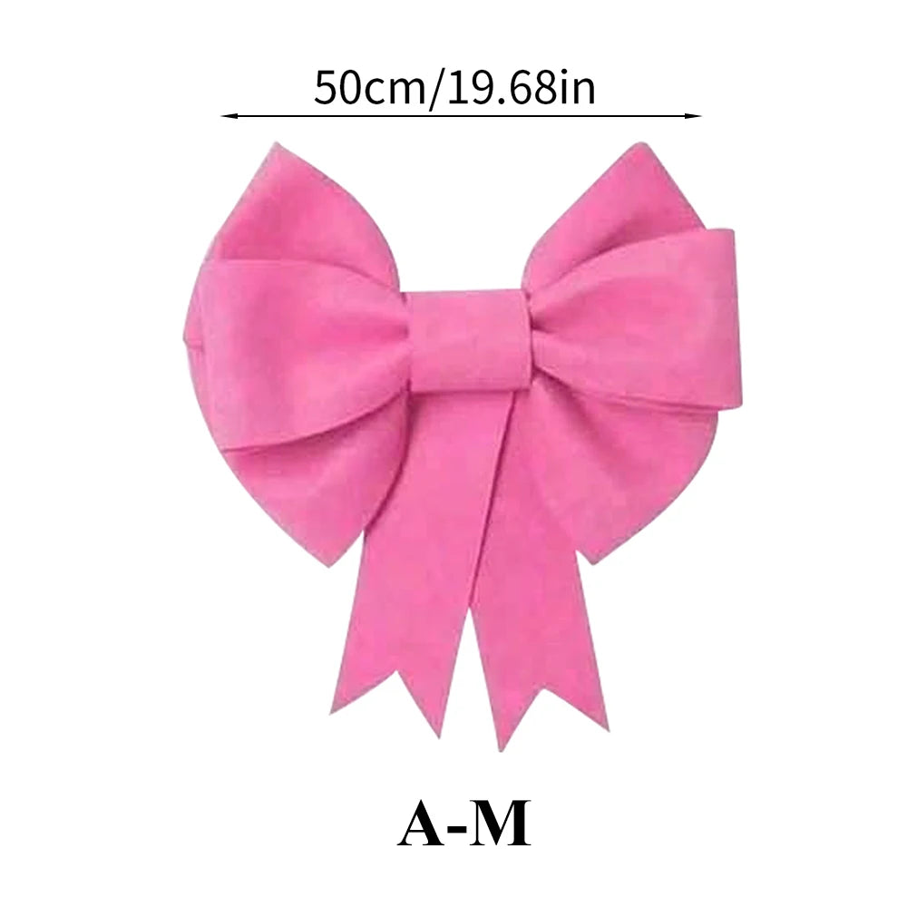 Large red bow measuring 50cm, perfect for crafts or gift wrapping for special occasions