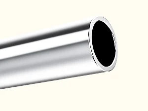 Nutshell stainless steel clothes drying rack polished tubular rod close up showing hollow corrosion resistant pole