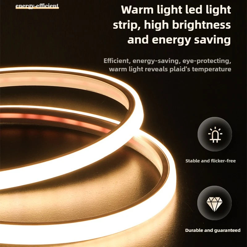 Warm light LED wall clock for living room with energy-saving features and high brightness