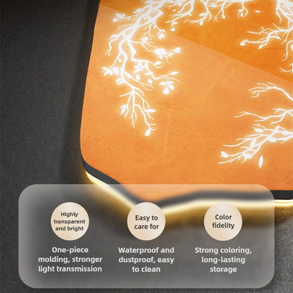 Nutshell LED wall clock for living room with transparent design and waterproof features for easy maintenance