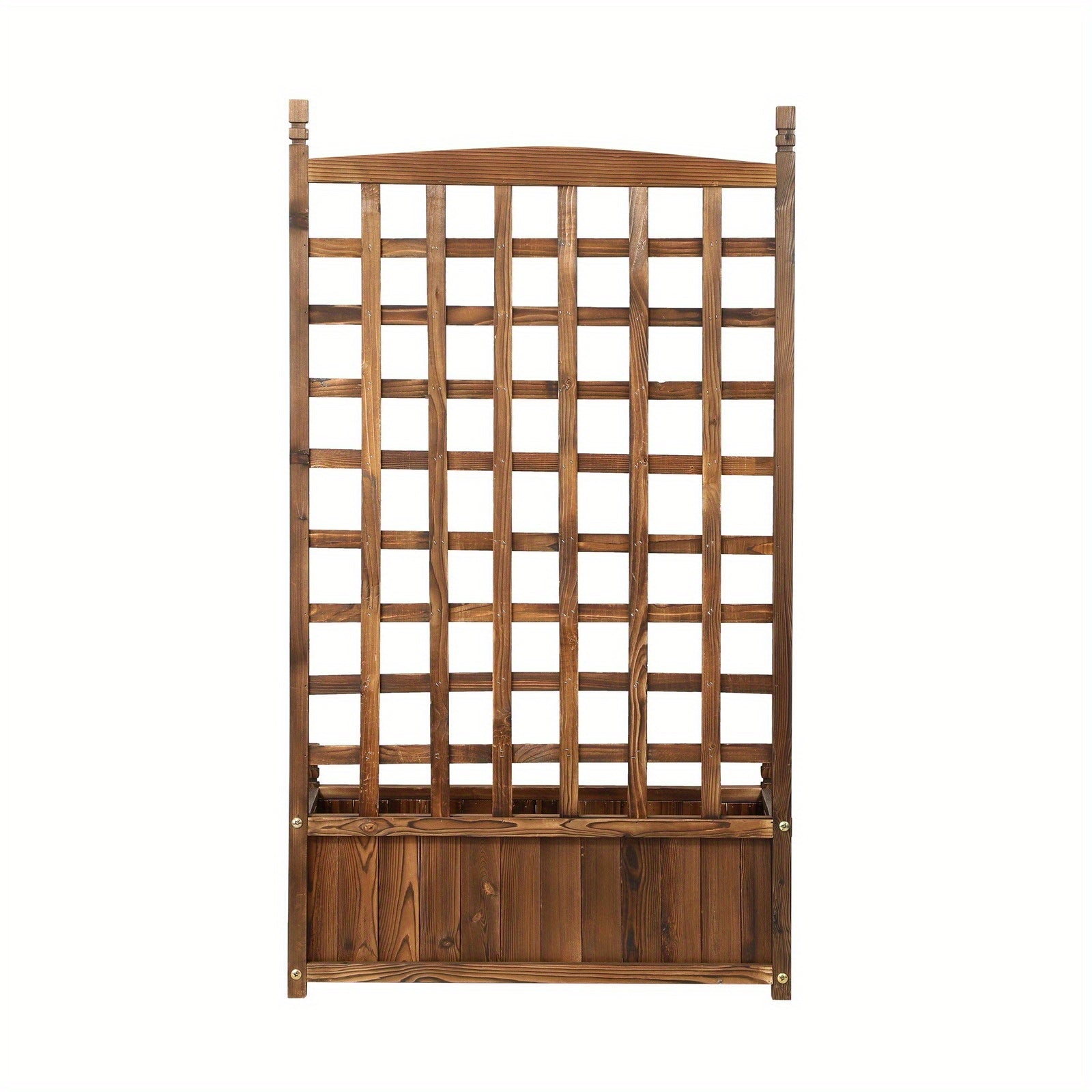 Nutshell Raised Wooden Garden Bed with Lattice Design for Climbing Plants and Vegetables