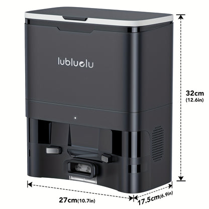 Nutshell robot vacuum and mop combo charging and cleaning dock station with compact black design