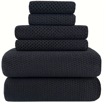 Nutshell luxury bath towel set in dark gray with a textured design for stylish bathroom decor