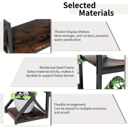 Nutshell metal curved display shelf with thickened wooden shelves and reinforced steel frame for durability