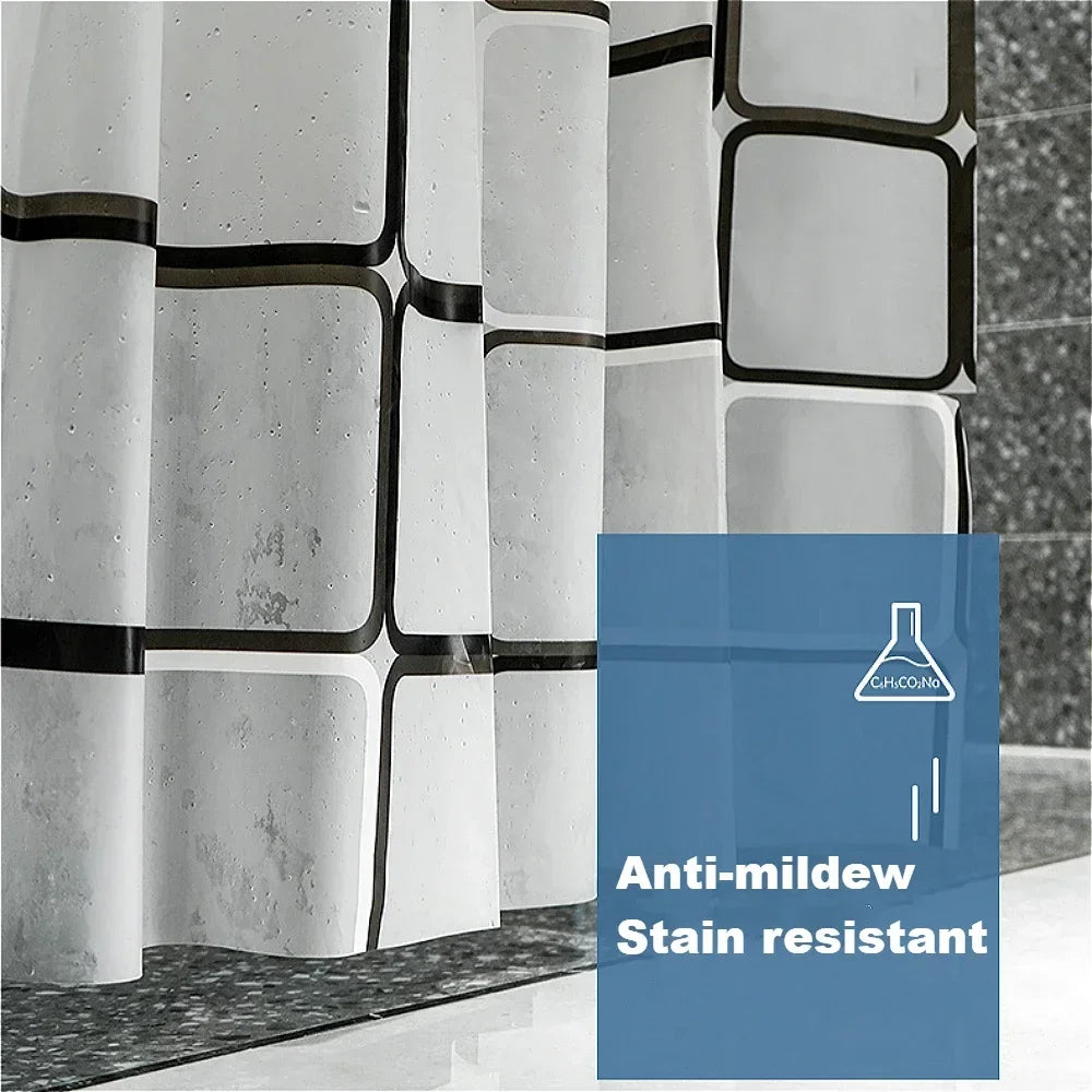 Nutshell mildew resistant bathroom shower curtain featuring anti-mildew and stain resistant properties