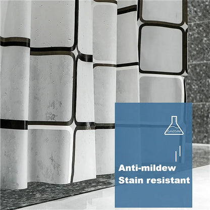 Nutshell mildew resistant bathroom shower curtain featuring anti-mildew and stain resistant properties