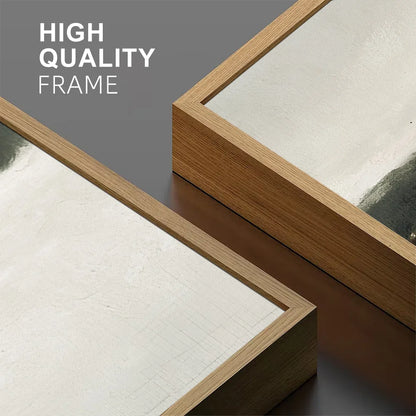 Nutshell minimalist vintage landscape wall art framed in high quality wood for elegant decor