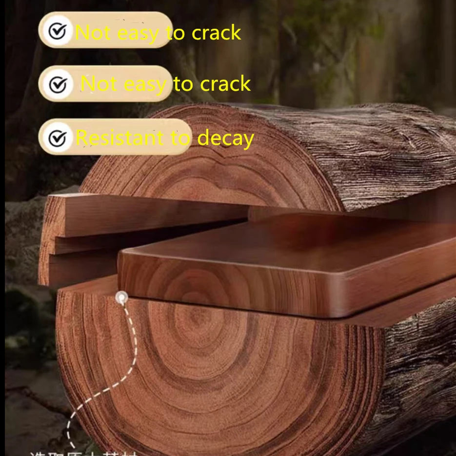Natural Walnut Toilet Paper Holder showcasing its durable and resistant design against cracking and decay