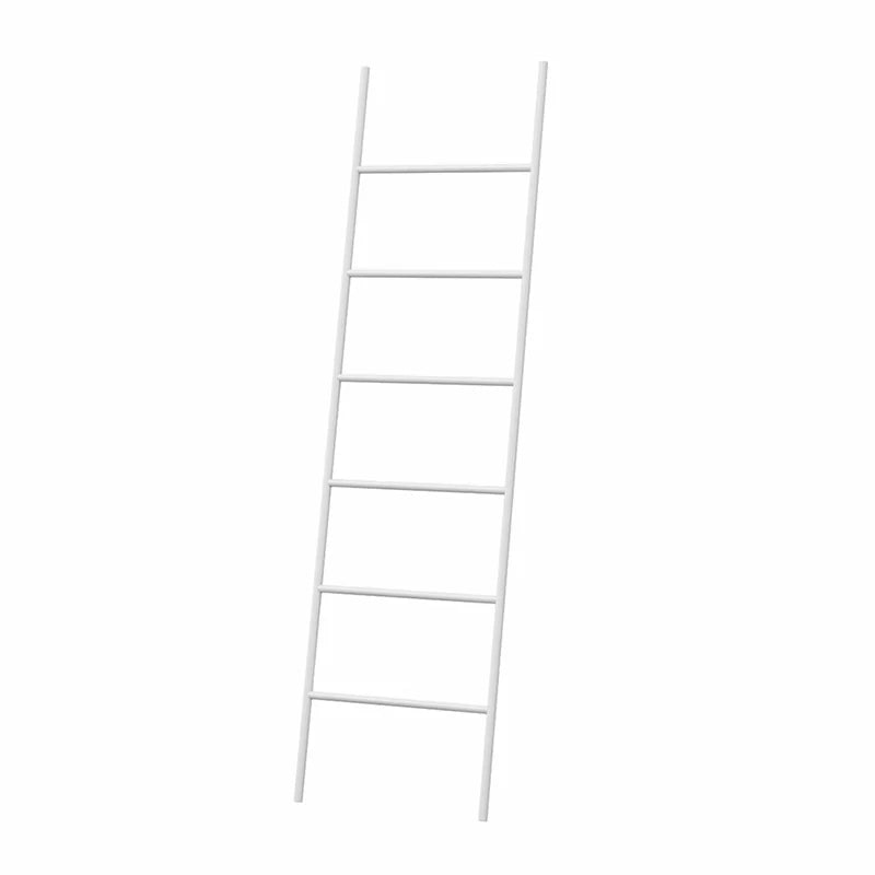 Nordic Style Towel Rack Ladder in White for Stylish Bathroom Organization