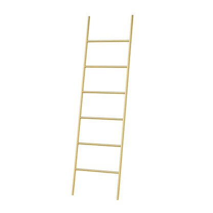 Nordic Style Towel Rack Ladder in natural wood finish with eight rungs for stylish towel display